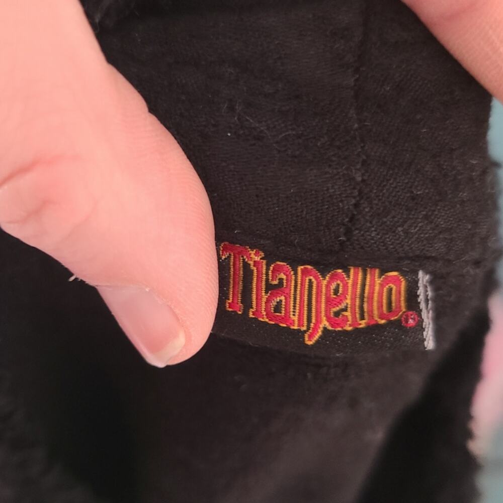 vintage 90sTianello black textured faux suede jacket size large - Picture 8 of 10